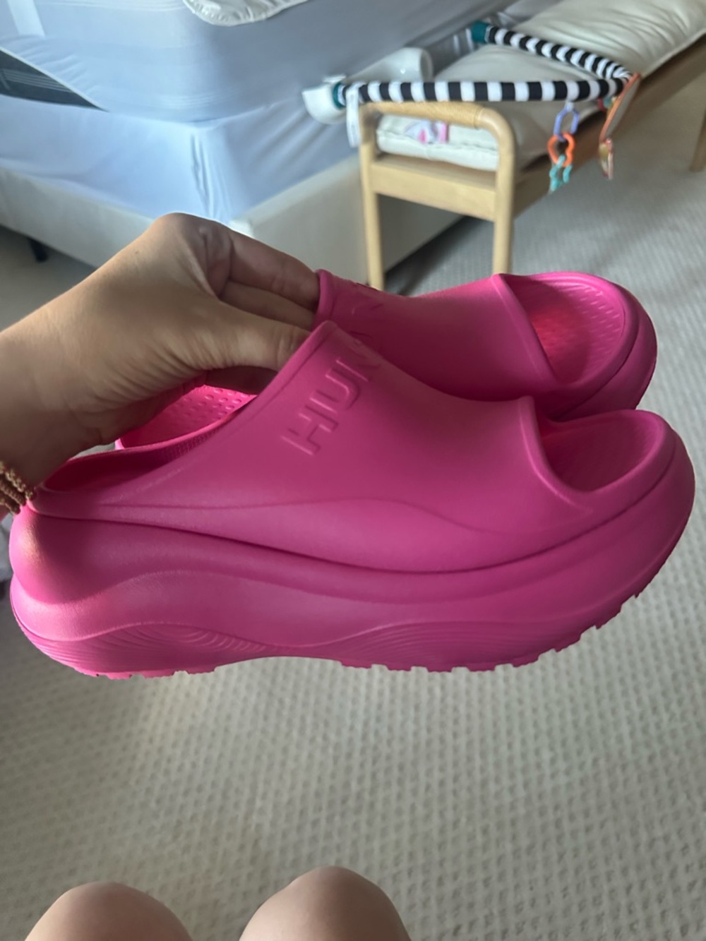 Hunter Hot Pink Platform Clog Slide